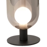 Lampa stołowa LED ze szkła dymionego i czarnego metalu w stylu vintage Gubbio Sprzedaż