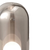 Lampa stołowa LED ze szkła dymionego i czarnego metalu w stylu vintage Gubbio Rabaty