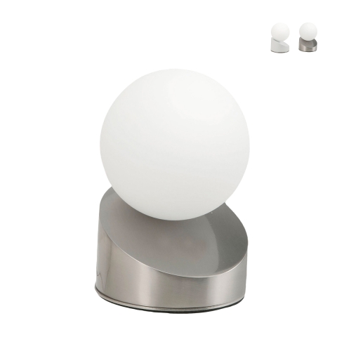 Nowoczesna lampa stołowa LED kulista z dmuchanego szkła Gravity Promocja