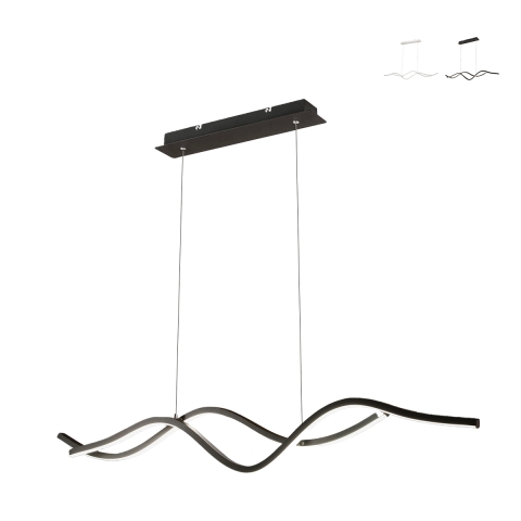 Nowoczesna lampa wisząca LED z falowanym designem Sinuo Promocja
