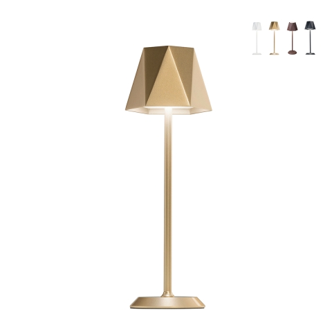 Nowoczesna lampa LED stołowa wewnętrzna/na zewnątrz przenośna, ładowalna Katy Promocja