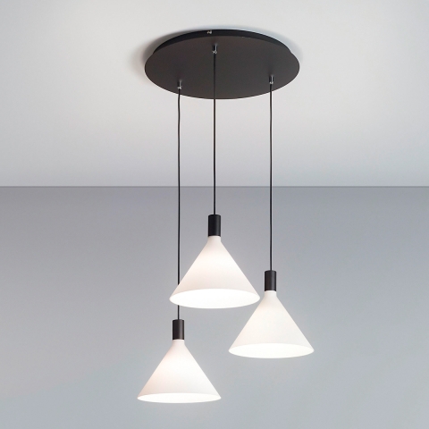 Lampa wisząca do salonu z 3 światłami w stylu klasycznym Vincent-CS Promocja