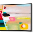 Obraz abstrakcyjny 124x64 cm malowany na plexi z czarną ramą Druvt Oferta