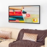 Obraz abstrakcyjny 124x64 cm malowany na plexi z czarną ramą Druvt Sprzedaż