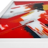 Nowoczesny obraz abstrakcyjny 64x64cm malowany na plexiglasie biała rama Tyvek Oferta