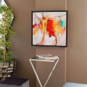 Nowoczesny obraz abstrakcyjny 64x64cm na plexiglasie z czarną ramą Tzarb Sprzedaż