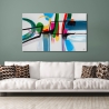 Nowoczesny obraz abstrakcyjny 120x70cm, wielokolorowy na płótnie Luma Sprzedaż