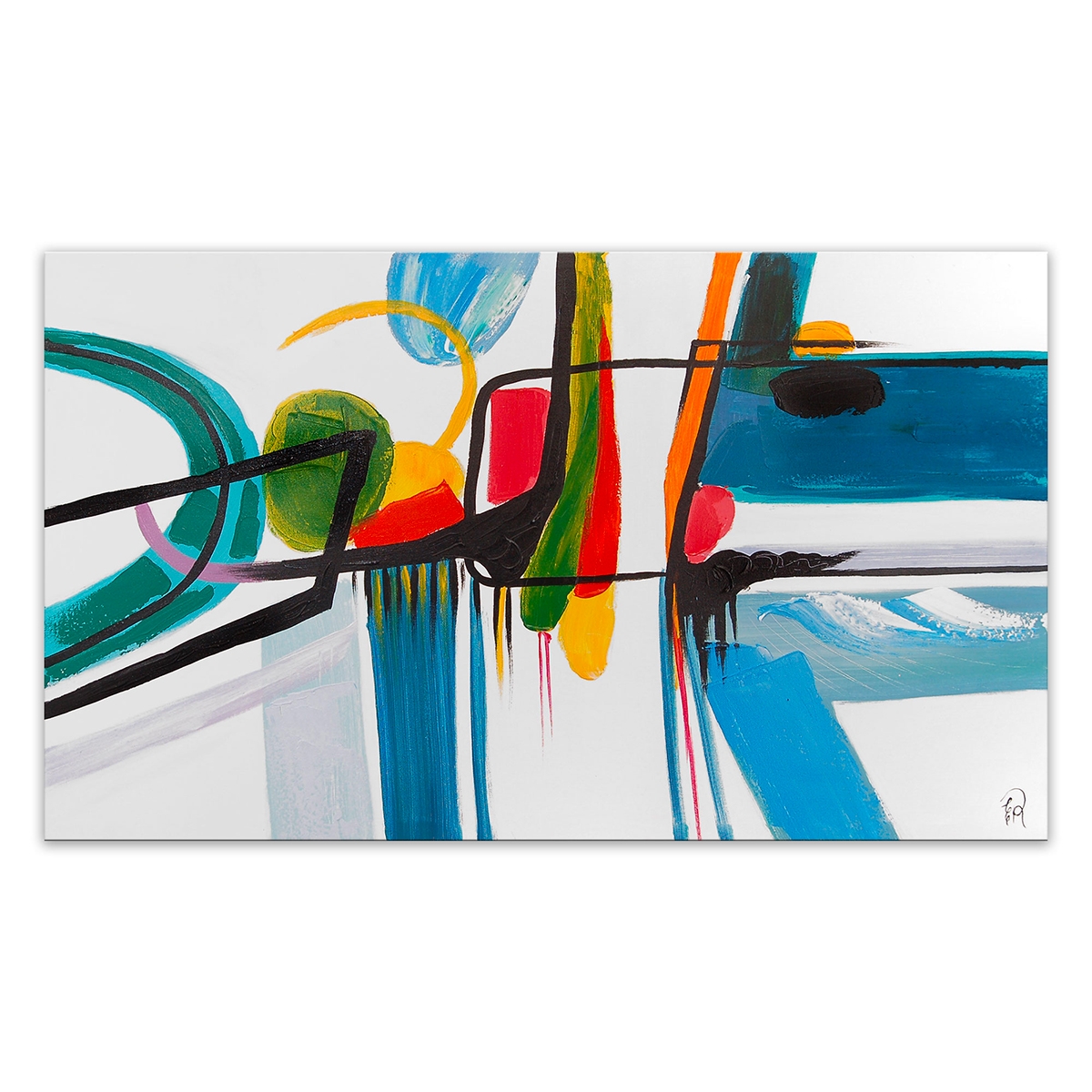 Nowoczesny obraz abstrakcyjny 120x70cm, wielokolorowy na płótnie Luma Promocja Nowoczesny obraz abstrakcyjny 120x70cm, wielokolorowy na płótnie Luma Promocja