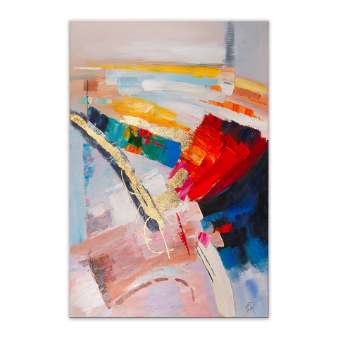 Nowoczesny obraz abstrakcyjny 80x120cm wielokolorowy, wypukły Arket Promocja