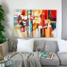 Zestaw 3 nowoczesnych obrazów abstrakcyjnych na płótnie 120x80cm, tryptyk Fiora Sprzedaż