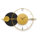 Zegar ścienny 81x50 cm nowoczesny design złoty metal Tempo Oferta