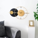 Zegar ścienny 81x50 cm nowoczesny design złoty metal Tempo Sprzedaż