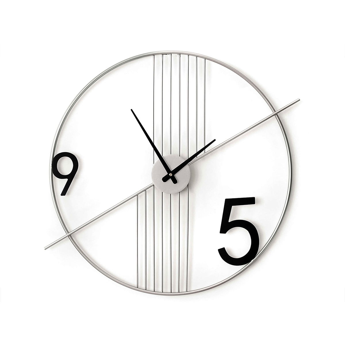 Zegar ścienny nowoczesny design minimalny 65x60cm metalowy Rondo Promocja Zegar ścienny nowoczesny design minimalny 65x60cm metalowy Rondo Promocja