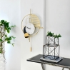 Zegar ścienny 53x85 cm z wahadłem, nowoczesny design, złoty metal Vira Sprzedaż