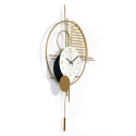 Zegar ścienny 53x85 cm z wahadłem, nowoczesny design, złoty metal Vira Oferta