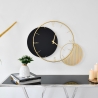 Zegar ścienny 75x68 cm nowoczesny design geometryczny czarno-złoty Celo Sprzedaż