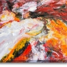 Obraz abstrakcyjny 100x100 cm druk na płótnie z dekoracjami 3D Kanea Oferta
