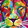 Nowoczesny obraz na płótnie 50x70cm lew pop art wielokolorowy Zora Oferta