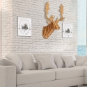 Dekoracja ścienna głowa renifera 3D puzzle z drewna MDF Fira Rabaty