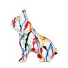Rzeźba pop art buldog francuski, wielokolorowa statuetka z żywicy, Forma XL Sprzedaż