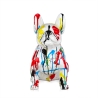 Rzeźba pop art buldog francuski, wielokolorowa statuetka z żywicy, Forma XL Rabaty