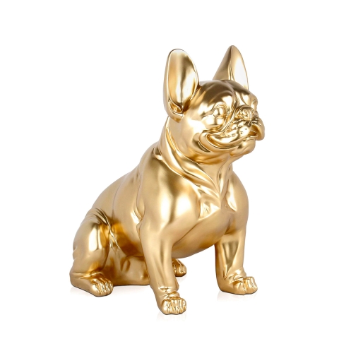 Statua nowoczesny design bulldoga francuskiego z żywicy złotej Forma-G Promocja