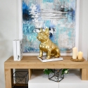 Statua nowoczesny design bulldoga francuskiego z żywicy złotej Forma-G Sprzedaż