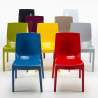 Czarny kwadratowy stolik 70x70 cm z 2 kolorowymi krzesłami Ice Moijto 