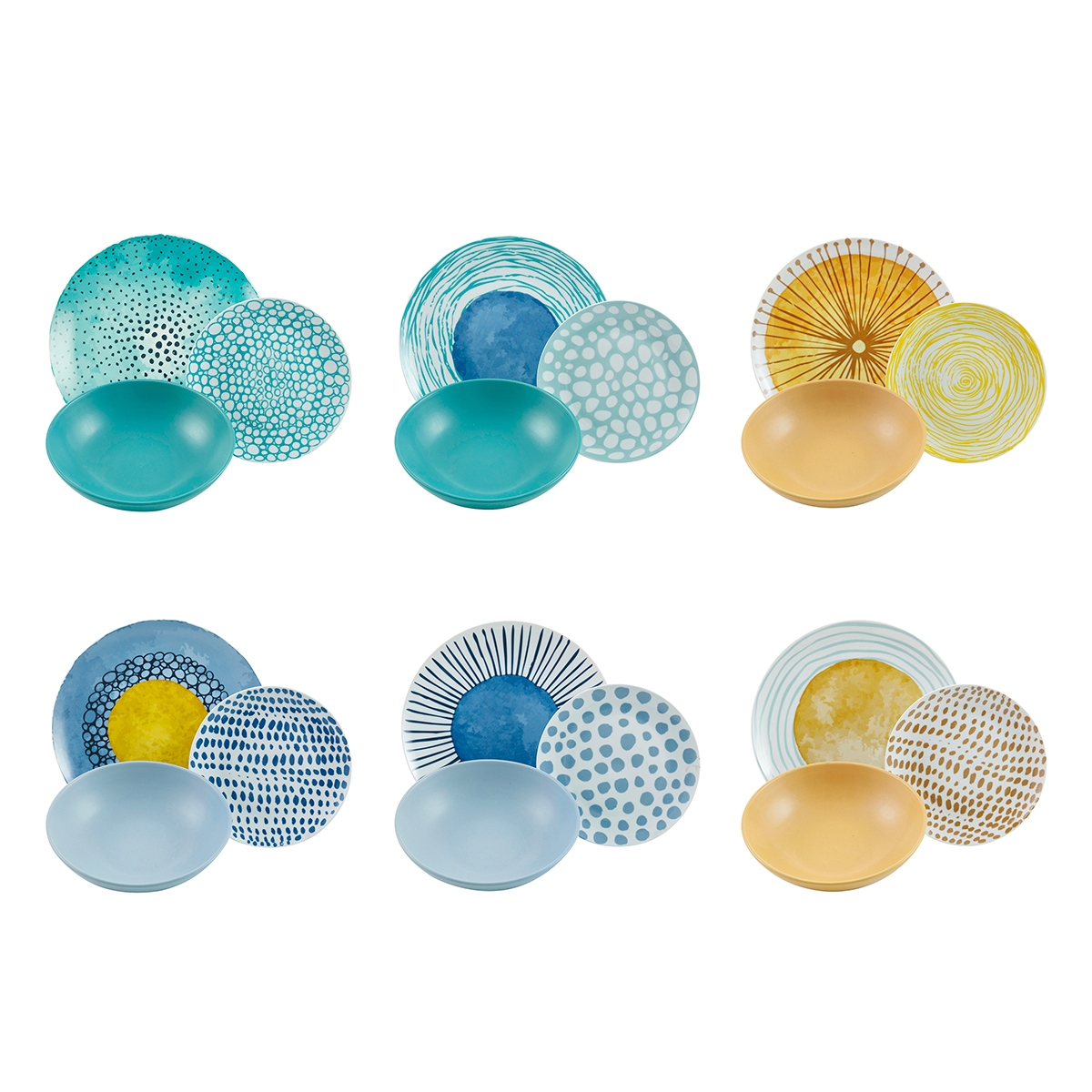 Serwis obiadowy 18 elementów, porcelana i gres, dla 6 osób, Marea Promocja Serwis obiadowy 18 elementów, porcelana i gres, dla 6 osób, Marea Promocja