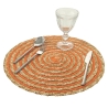 Zestaw 6 okrągłych podkładek z plecionej słomy Ø38cm Spiral Color 