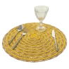Zestaw 6 okrągłych podkładek z plecionej słomy Ø38cm Spiral Color 