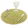 Zestaw 6 okrągłych podkładek z plecionej słomy Ø38cm Spiral Color 