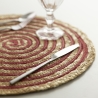 Zestaw 6 okrągłych podkładek z plecionej słomy Ø38cm Spiral Color 