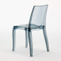 Czarny kwadratowy stolik 70x70 cm z 2 kolorowymi przezroczystmi krzesłami Cristal Light Platinum Cena