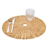Zestaw 6 okrągłych podkładek z plecionej słomy Ø38cm Nature Sprzedaż