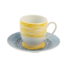 Zestaw 6 filiżanek do kawy z porcelany z talerzykami 90 ml Marea C Oferta