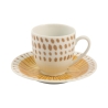 Zestaw 6 filiżanek do kawy z porcelany z talerzykami 90 ml Marea C Rabaty