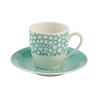 Zestaw 6 filiżanek do kawy z porcelany z talerzykami 90 ml Marea C Stan Magazynowy