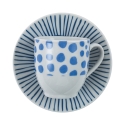 Zestaw 6 filiżanek do kawy z porcelany z talerzykami 90 ml Marea C Cechy