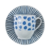 Zestaw 6 filiżanek do kawy z porcelany z talerzykami 90 ml Marea C Cechy