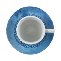 Zestaw 6 filiżanek do kawy z porcelany z talerzykami 90 ml Marea C 