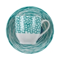 Zestaw 6 filiżanek do kawy z porcelany z talerzykami 90 ml Marea C 