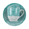 Zestaw 6 filiżanek do kawy z porcelany z talerzykami 90 ml Marea C 