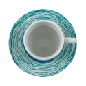 Zestaw 6 filiżanek do kawy z porcelany z talerzykami 90 ml Marea C 