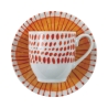 Zestaw 6 filiżanek do kawy z porcelany z talerzykami 90 ml Marea C 