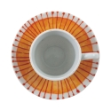 Zestaw 6 filiżanek do kawy z porcelany z talerzykami 90 ml Marea C 
