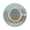 Zestaw 6 filiżanek do kawy z porcelany z talerzykami 90 ml Marea C 