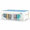 Zestaw 6 kolorowych szklanek do espresso 90ml Geometrie C 