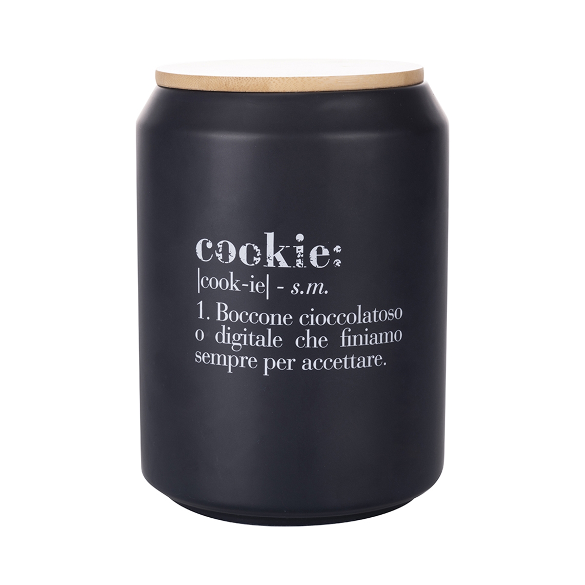 Czarny pojemnik na ciastka z bambusową pokrywką 1,6L Victionary G Promocja