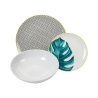 Serwis obiadowy 18 elementów z porcelany i kamionki dla 6 osób Urban Jungle Oferta